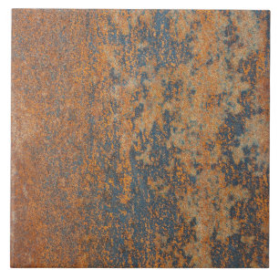 Rustic Corrugated Metal Ceramic Tile
