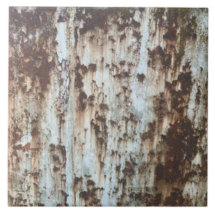 Rustic Corrugated Metal Ceramic Tile