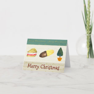 Rustic Cosy Biscuits Cookies Christmas Folded Holiday Card