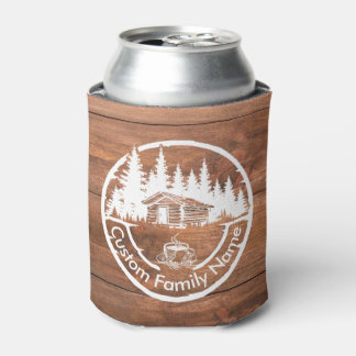 Rustic Cottage Cabin Barn | Custom Family Name Can Cooler