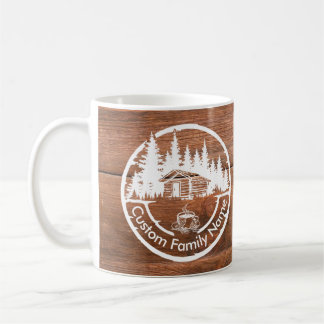 Rustic Cottage Cabin Barn | Custom Family Name Coffee Mug
