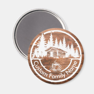 Rustic Cottage Cabin Barn   Custom Family Name Magnet