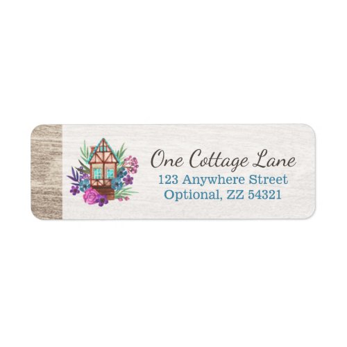 Rustic Cottage Chic Floral Cabin Return Address Label