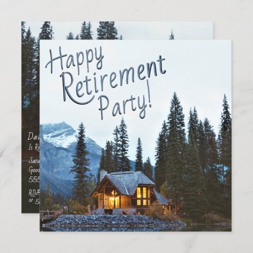 Rustic Cottage _ Happy Retirement Party _ Invitation