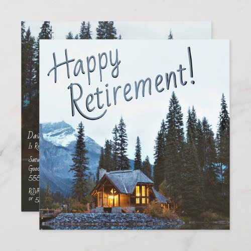 Rustic Cottage _ Happy Retirement Party _ Invitation