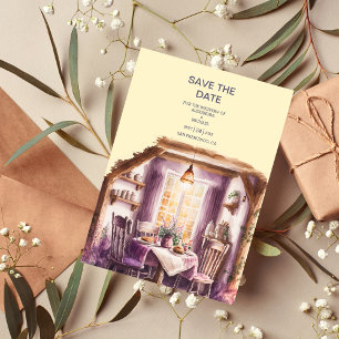 Rustic Cottage Purple Lavender Wedding Save The Da Save The Date