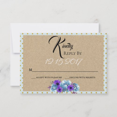 Rustic Cottage Roses Spring Wedding Suite Party RSVP Card