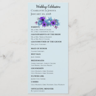 Birthday Party Programs Zazzle