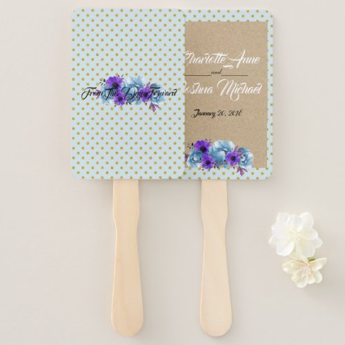 Rustic Cottage Roses Wedding Suite Reception Party Hand Fan