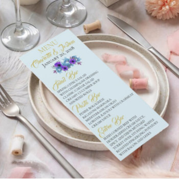 Rustic Cottage Roses Wedding Suite Shower Party Menu by Ohhhhilovethat at Zazzle