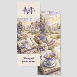 Rustic Cottagecore Lavender Floral Coffee Bookmarks