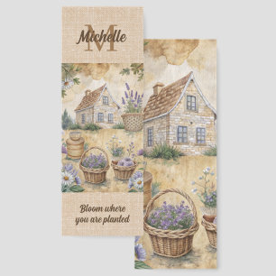 Rustic Cottagecore Lavender Floral Cozy Garden Bookmarks