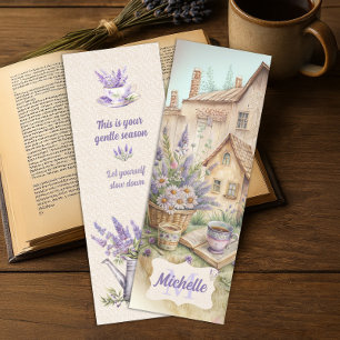 Rustic Cottagecore Lavender Floral Tea Bookmarks