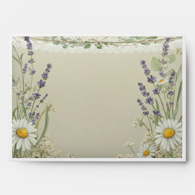 Rustic Cottagecore Wedding Envelope (Front)