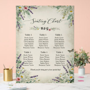 Rustic Cottagecore Wedding Seating Chart