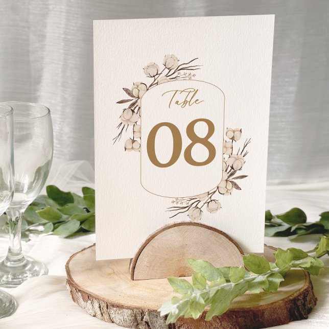 Rustic Cotton Floral Wedding Table Numbers (Creator Uploaded)