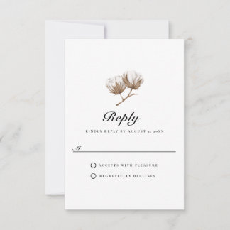 Rustic Cotton RSVP Card