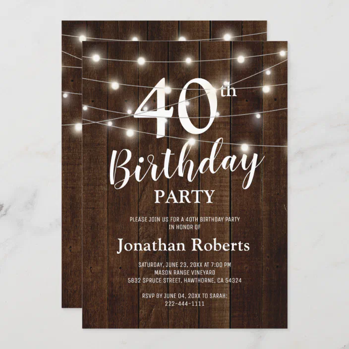 40TH BIRTHDAY INVITATIONS AGE FORTY PERSONALISED PARTY SUPPLIES INVITE SILVER 