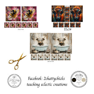 Rustic Country Animal Bee Bison Highland Decoupage Wrapping Paper Sheets