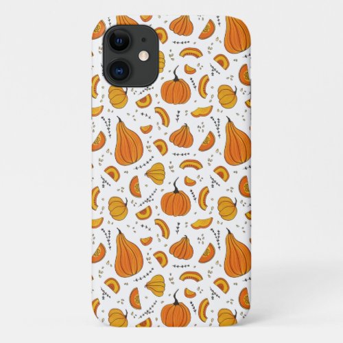 Rustic Country Autumn Fall Pumpkin  iPhone 11 Case