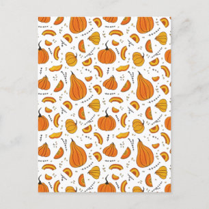 Rustic Country Autumn Fall Pumpkin Holiday Postcard