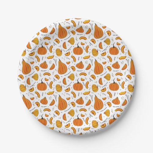 Rustic Country Autumn Fall Pumpkin Paper Plates