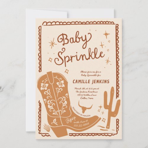 Rustic Country Baby Boy Sprinkle Invitation