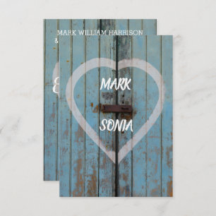 Rustic country bard door Engagement party Invitation