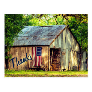 Barn And American Flag Cards Zazzle