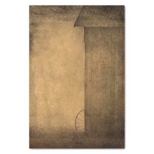 Rustic Country Barn Brown Sepia Vintage Texture Tissue Paper