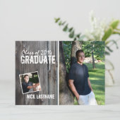 Rustic Country Barn Graduation Invitation (Standing Front)