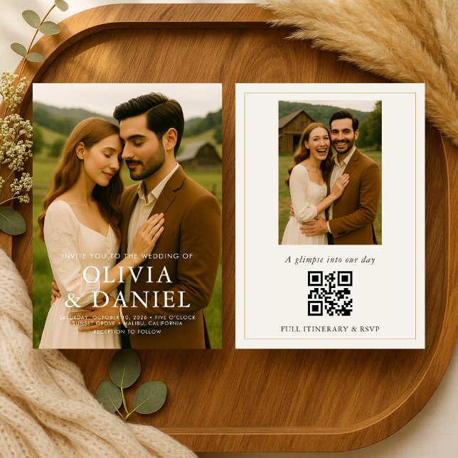 Rustic Country Barn Photo Wedding Invitation (Creator Uploaded)