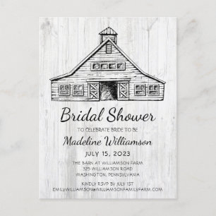 Rustic Country Barn Simple Wood  Save The Date  Announcement Postcard