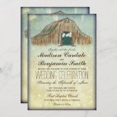 Rustic Country Barn Wedding Invitations (Front/Back)