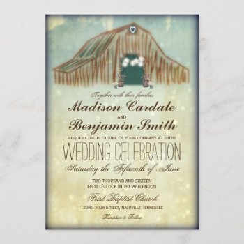 Rustic Country Barn Wedding Invitations by RusticCountryWedding at Zazzle