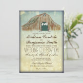 Rustic Country Barn Wedding Invitations (Standing Front)