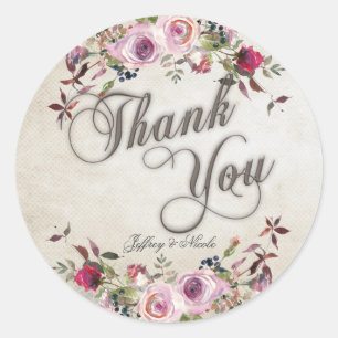 Rustic Country Barn Wedding Peonies Mason Jar Classic Round Sticker