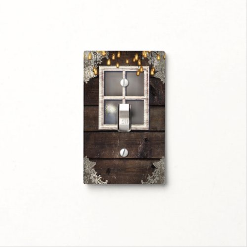 Rustic Country Barn Window Lights Lace Country Light Switch Cover