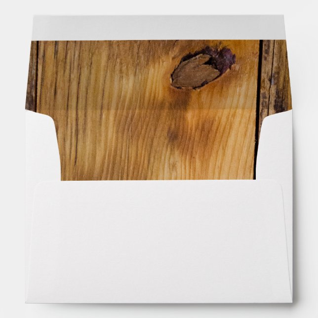 Rustic Country Barn Wood Envelope (Back (Bottom))