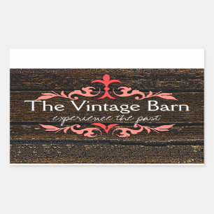 Rustic Country Barn Wood Grain Rectangular Sticker