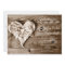 Rustic Country Barn Wood Heart Wedding Invitation