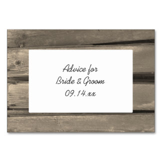 Rustic Country Barn Wood Wedding Advice Cards