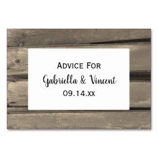 Rustic Country Barn Wood Wedding Advice Cards