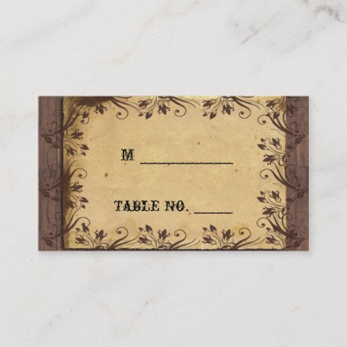 Rustic Country Barn Wood Wedding Place Cards Business Card Template