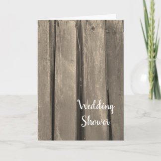 Rustic Country Barn Wood Wedding Shower Invitation