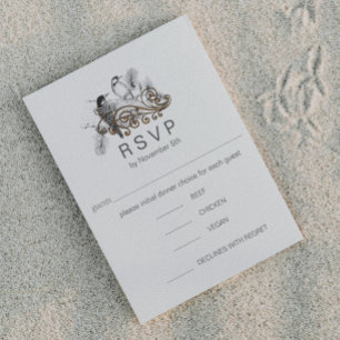 Rustic Country Barn Woodpecker RSVP Card