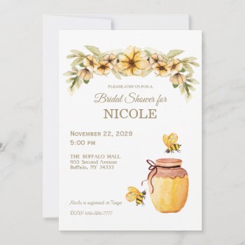 Rustic Country Bee Honey Bridal Shower  Invitation by My_Wedding_Bliss at Zazzle