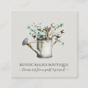 Rustic Country Boutique Square Business Card