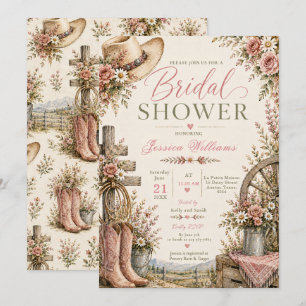 Rustic Country Bridal Shower Invitation