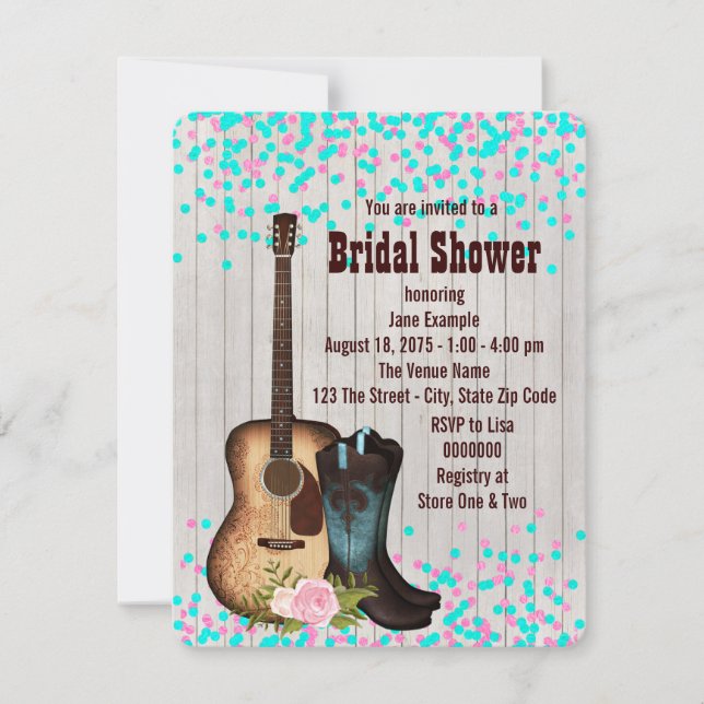Rustic Country Bridal Shower Invitation (Front)